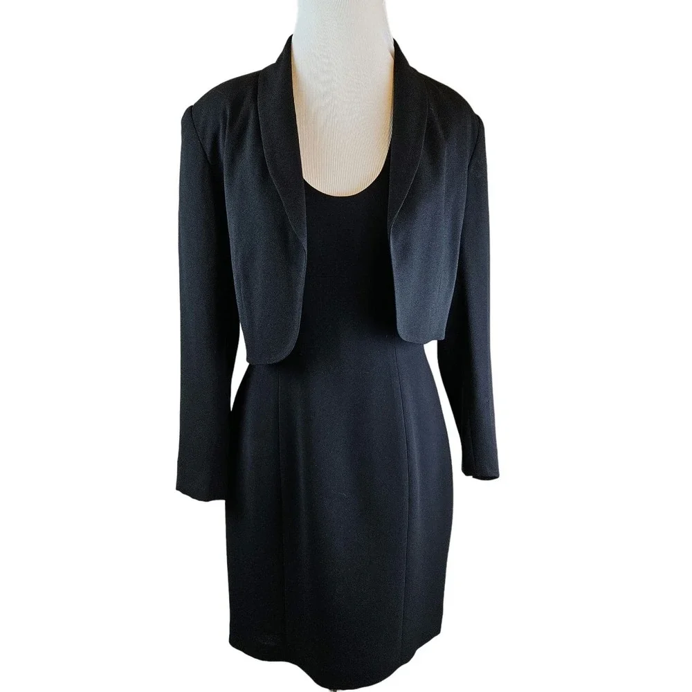 Vintage Tootsies black cocktail dress‎ with jacket, size 6